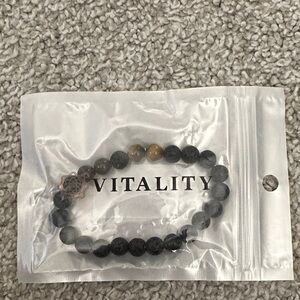 Vitality Black and Gold Stone Oil Diffuser Bracelet